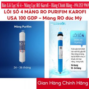 Bán lõi lọc nước số 4 karofi chính hãng tại Hà Nội